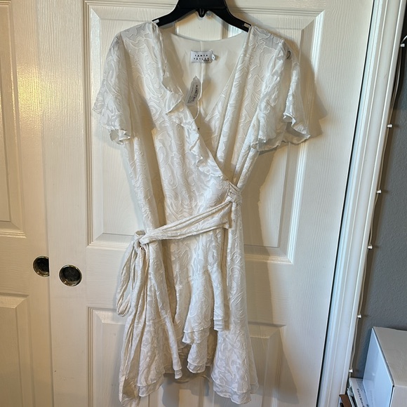 Tanya Taylor White Floral Bianka Silk Dress 6 RTR - Picture 9 of 14